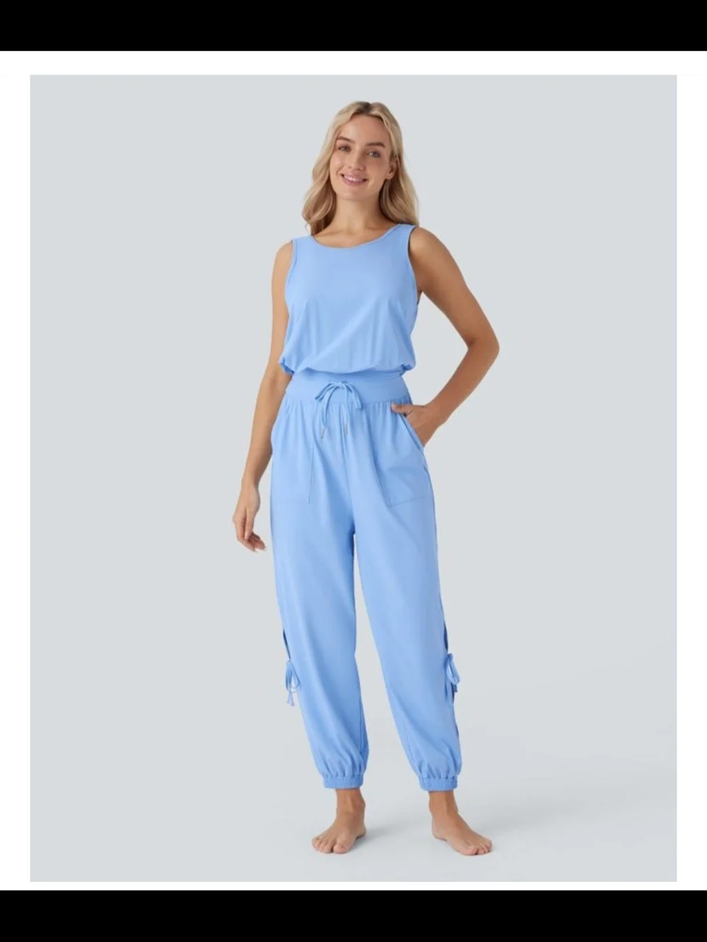 HALARA Sky Blue Instant Cool Yoga Jumpsuit